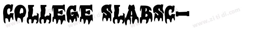 college SlabSC字体转换